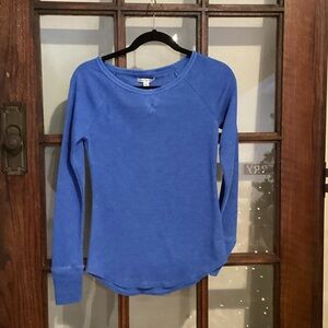 American Eagle Outfitters Light Blue Crew Neck Top